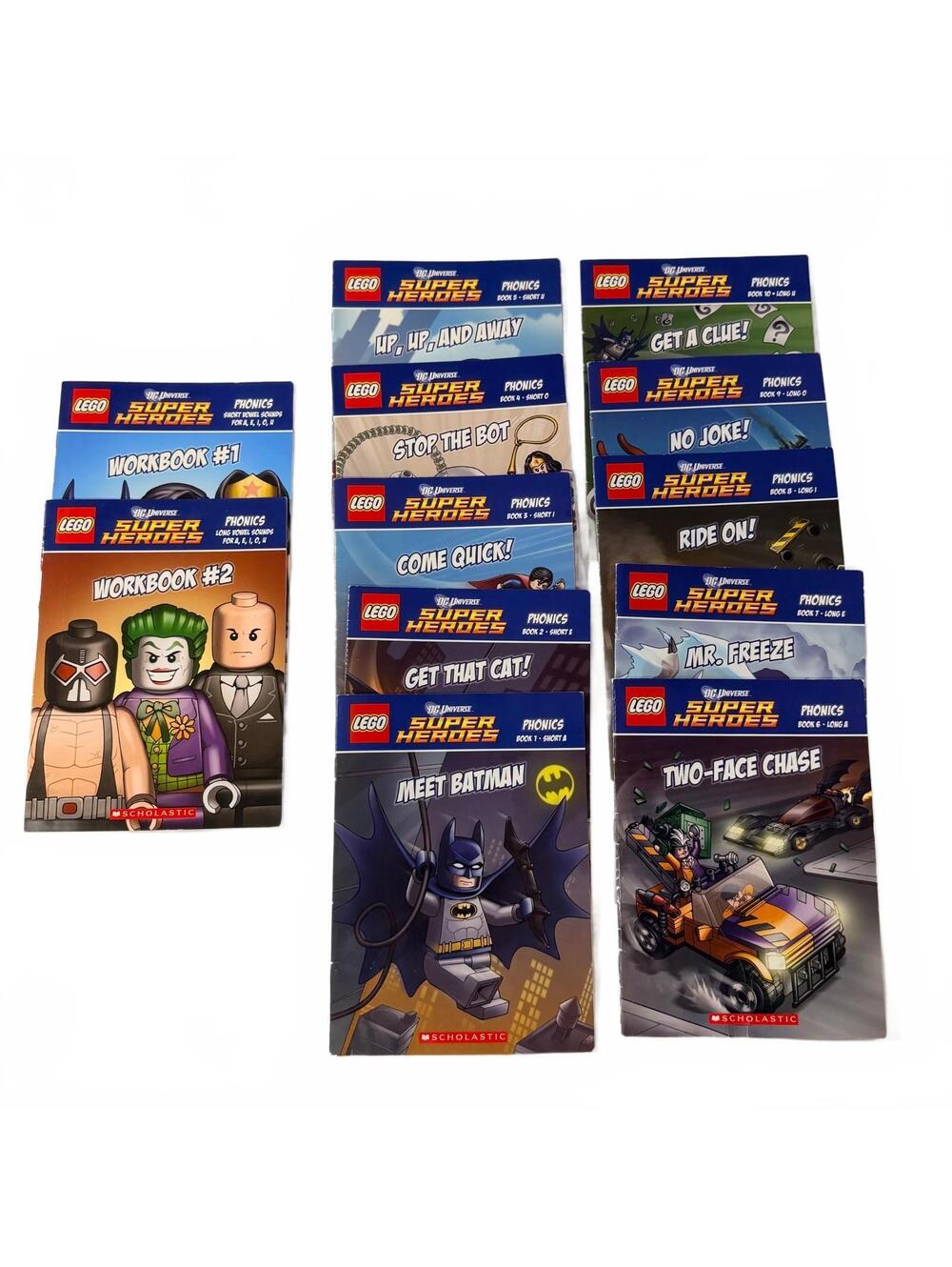 LEGO Super Heroes Phonics Readers and Workbooks- Set of 12 Books Kindergarten